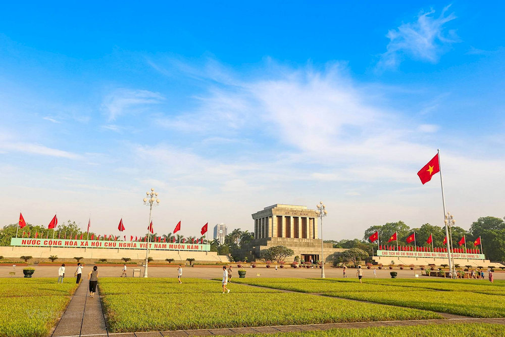 Ba Dinh Square is the largest square in Vietnam